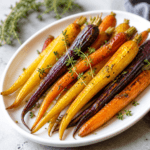 Colorful Roasted Rainbow Carrots with Fresh Thyme