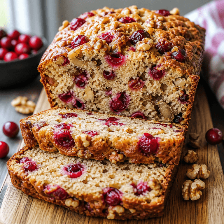 Homemade Cranberry Walnut Bread Recipe