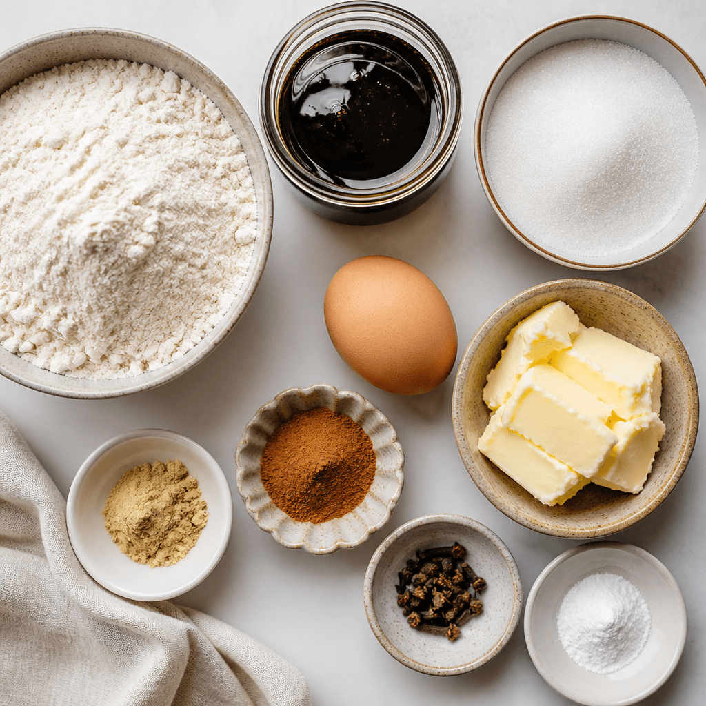 Soft Chewy Molasses Cookie Recipe ingredients