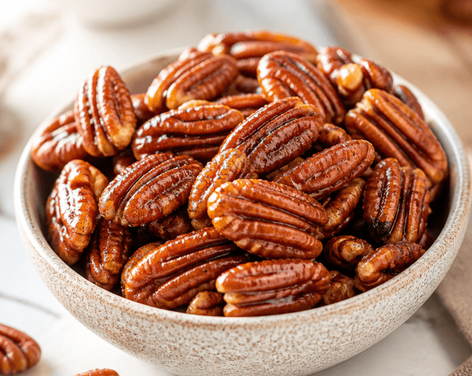 Maple Roasted Pecans - Perfect Fall Snack