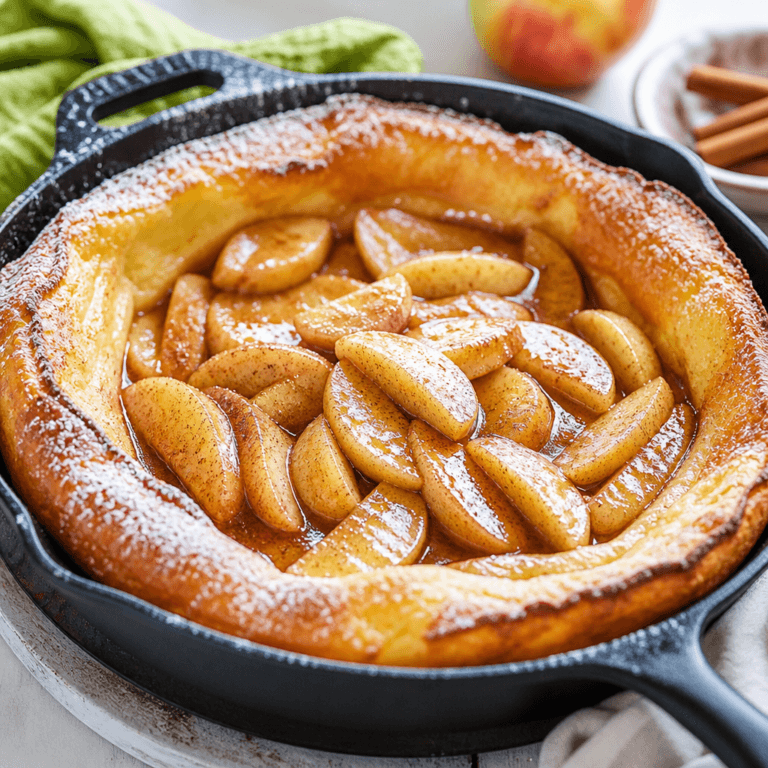 Apple Dutch Baby Pancake (Fluffy Cinnamon Skillet Recipe)