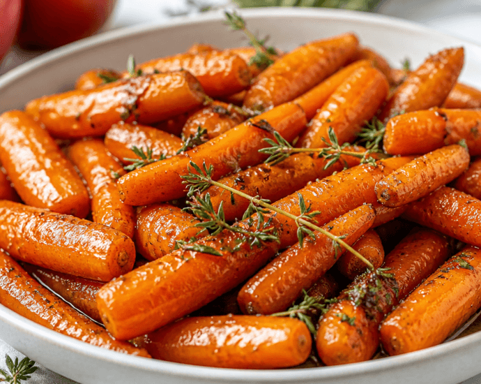 Sweet and Tangy Apple Cider Glazed Carrots