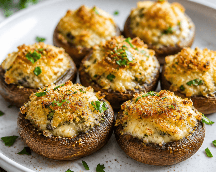 Savory Stuffed Mushrooms with Parmesan and Garlic
