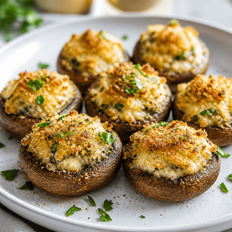 Savory Stuffed Mushrooms with Parmesan and Garlic