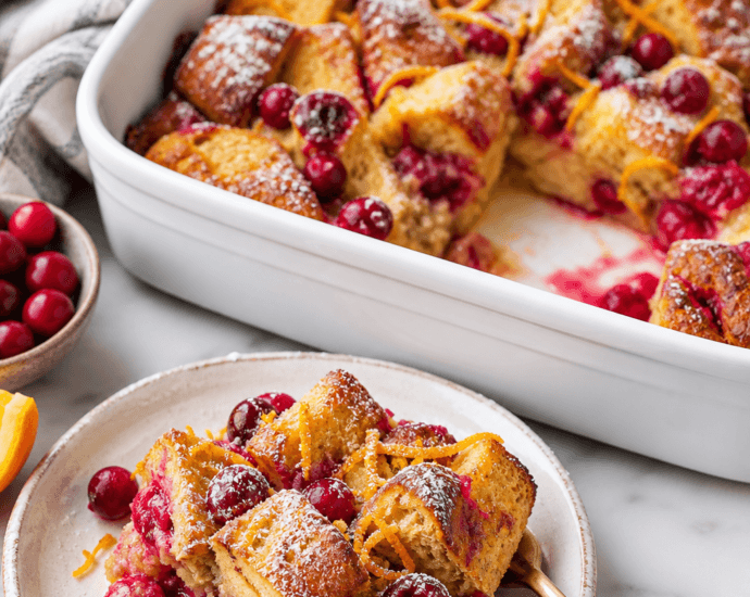 Cranberry Orange French Toast Bake