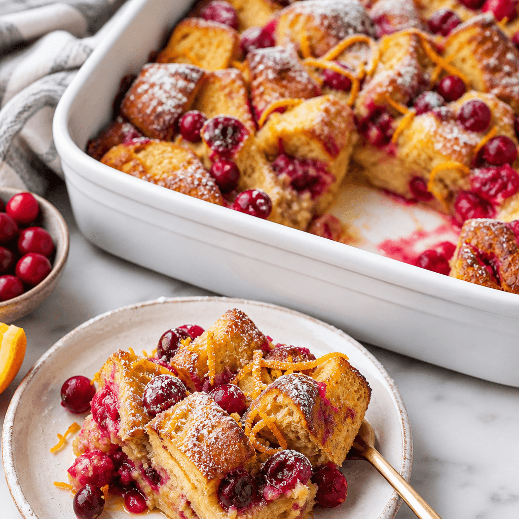 Cranberry Orange French Toast Bake