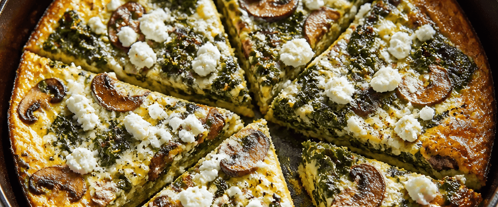 Winter Vegetable Frittata with Creamy Goat Cheese