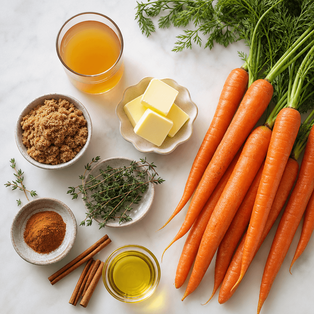 Sweet and Tangy Apple Cider Glazed Carrots ingredients