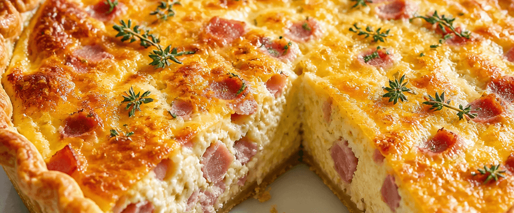 Irresistibly Easy Ham and Cheese Quiche