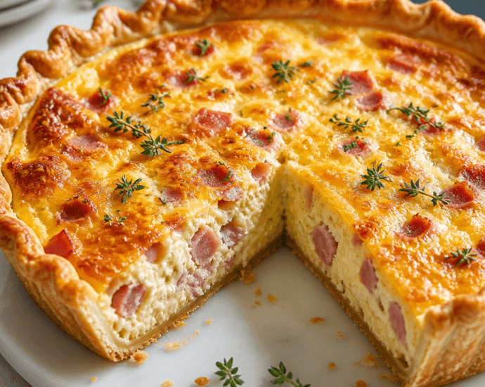 Irresistibly Easy Ham and Cheese Quiche