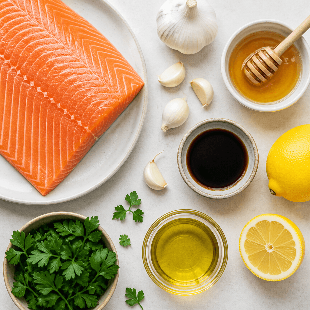 Honey Garlic Glazed Salmon ingredients