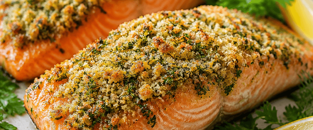 Herb Crusted Salmon Dinner Idea
