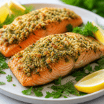 Herb Crusted Salmon Dinner Idea