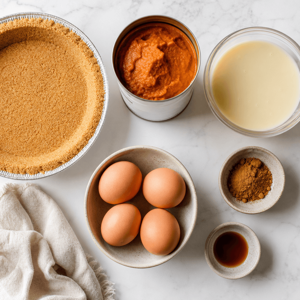 Easy Instant Pot Pumpkin Pie ingredients