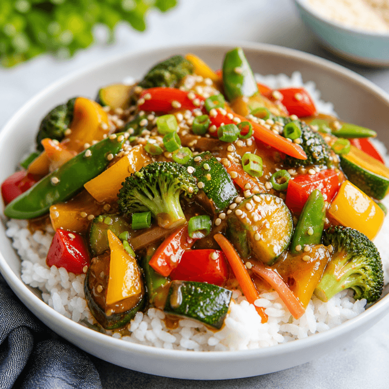 Vegetable Stir-Fry with Rice (Easy 25-Minute Dinner)