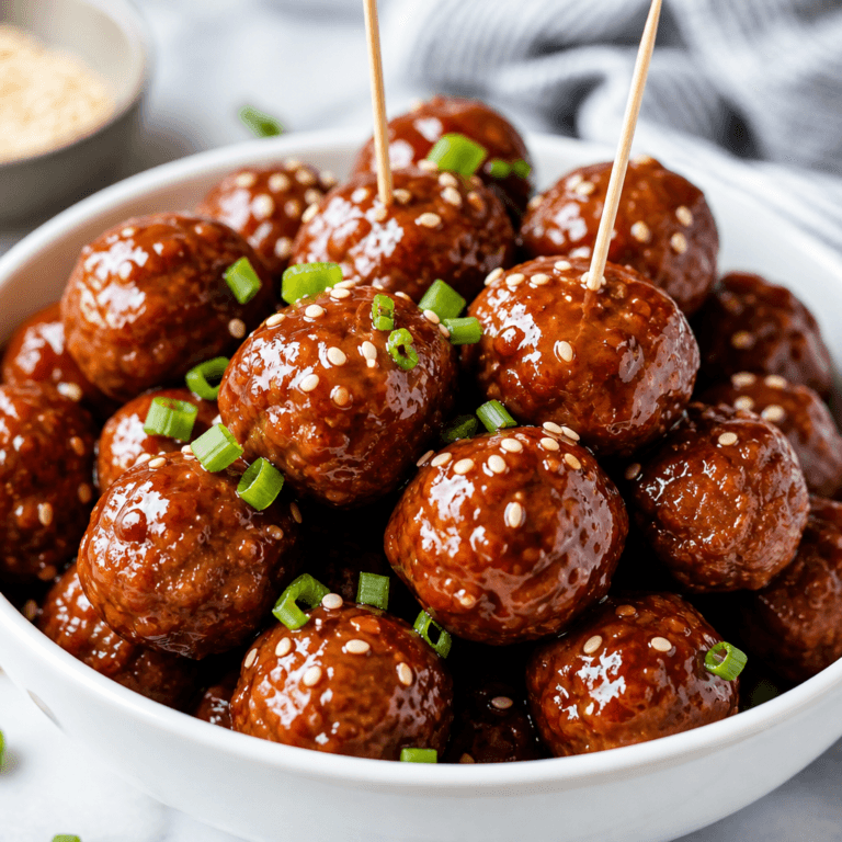 Honey Glazed Meatballs (Sweet & Savory)