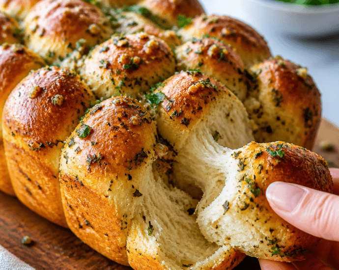 Savory Roasted Garlic Herb Pull Apart Bread