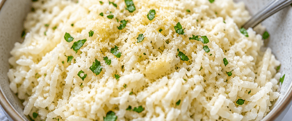 Creamy Garlic Parmesan Rice