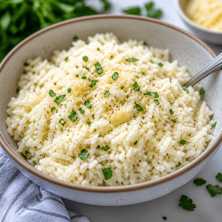 Creamy Garlic Parmesan Rice (Easy Instant Pot Recipe)