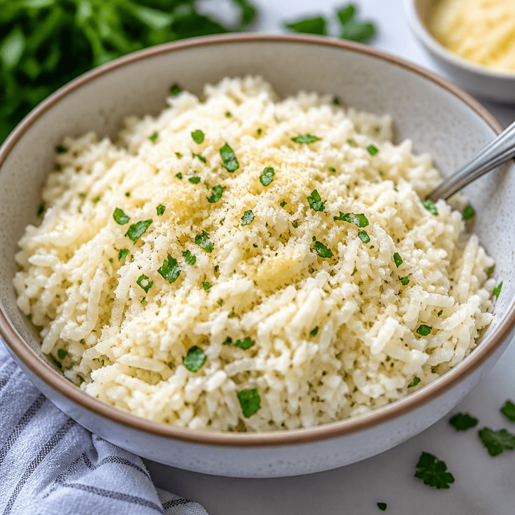 Creamy Garlic Parmesan Rice