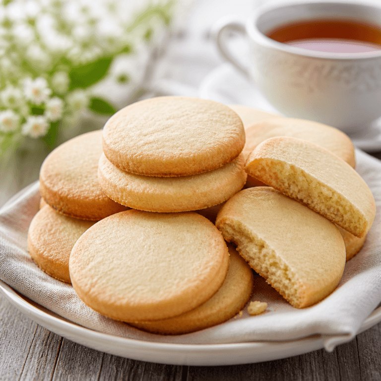 Buttery Shortbread Cookies (3 Ingredients)