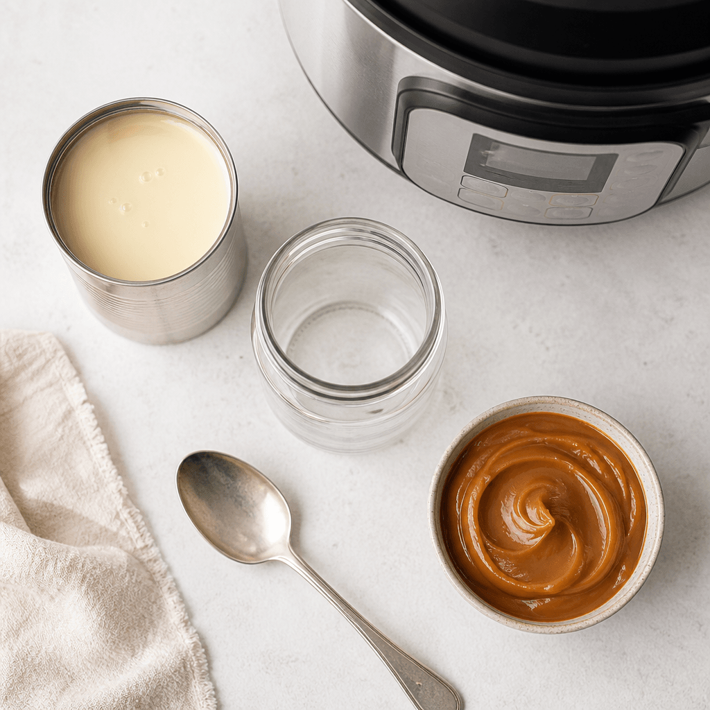 Creamy Instant Pot Dulce de Leche ingredients