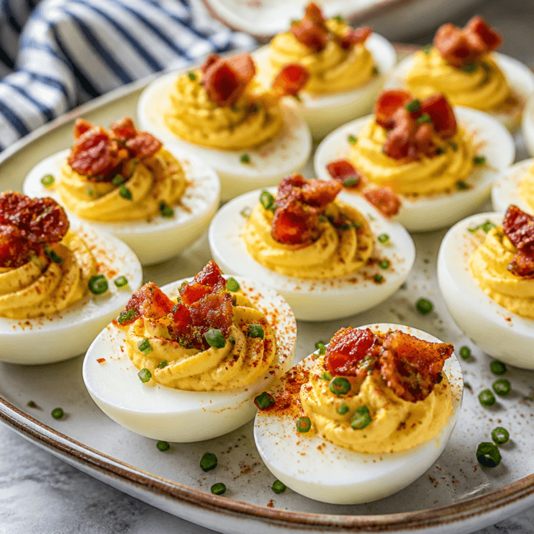 Deviled Eggs with Bacon (Easy Party Appetizer)