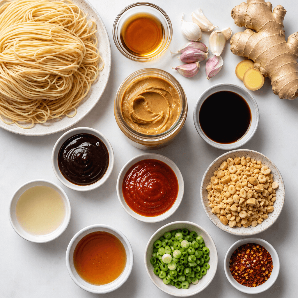 Spicy Peanut Noodles (Easy 20-Minute Dinner) ingredients