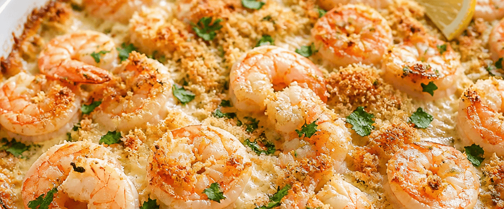 Creamy Garlic Parmesan Shrimp Bake Recipe for Delicious Homemade Dinner