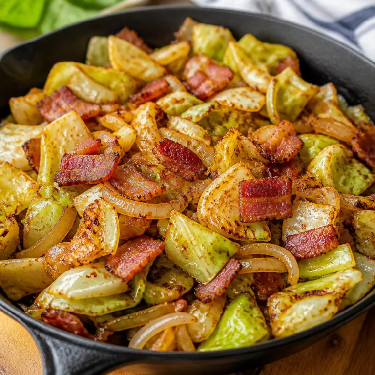 Fried Cabbage with Bacon (Crispy Skillet Recipe)