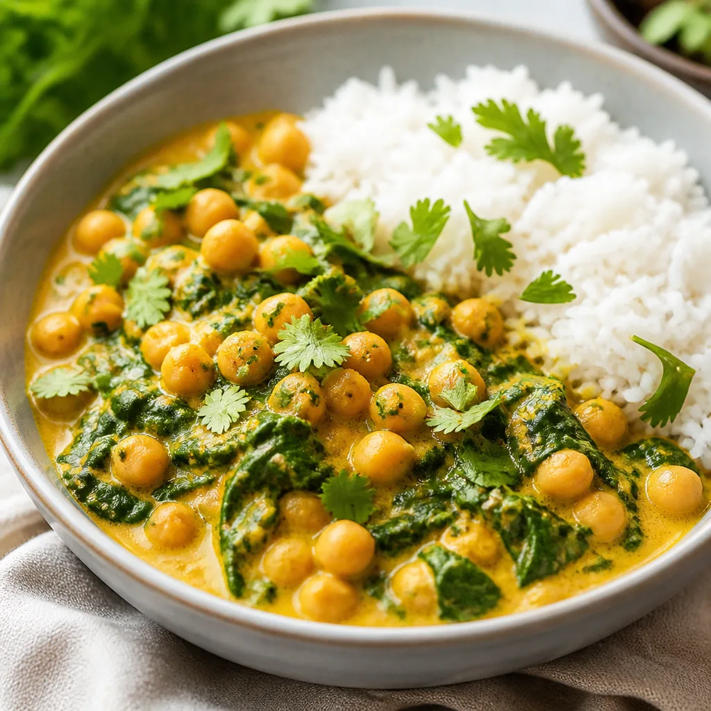 Chickpea Curry with Spinach