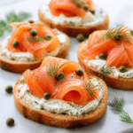 Smoked Salmon Crostini with Creamy Dill Spread