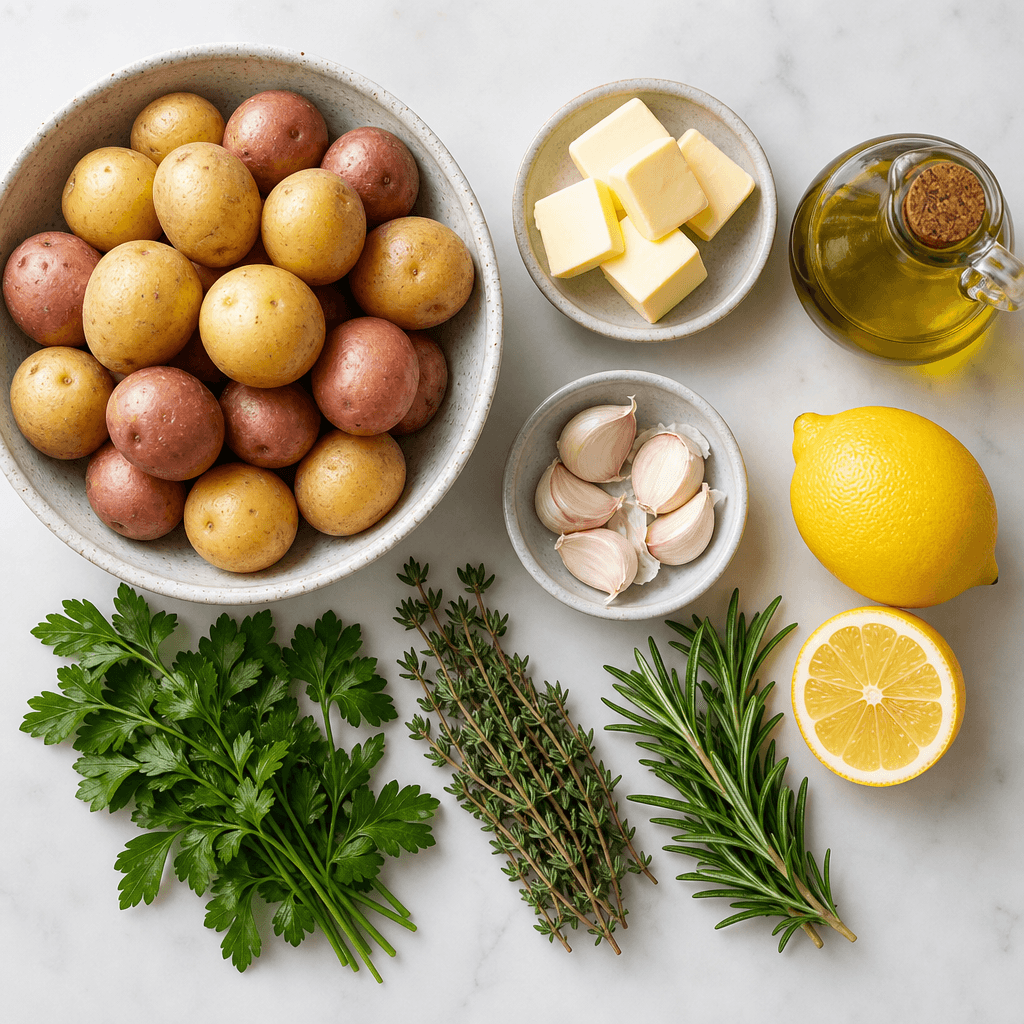 Herb Butter Roasted Baby Potatoes ingredients