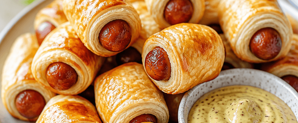 Pigs in a Blanket with Creamy Dijon Mustard Dip