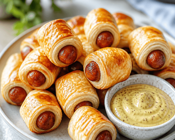 Pigs in a Blanket with Creamy Dijon Mustard Dip