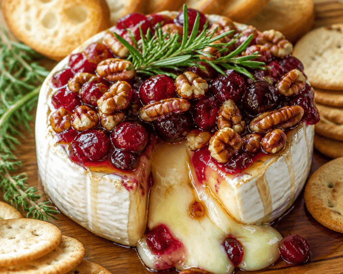 Baked Brie with Cranberry and Pecans