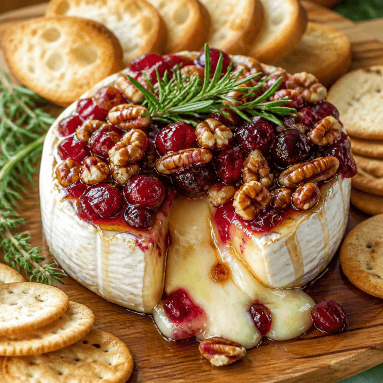 Baked Brie with Cranberry and Pecans