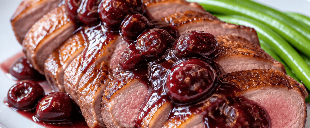 Duck Breast with Cherry Port Sauce
