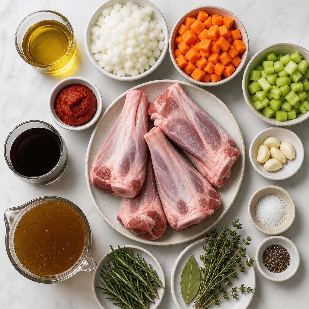 braised lamb shanks ingredients