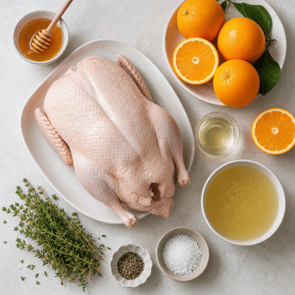 Savory Roast Duck with Orange Sauce ingredients