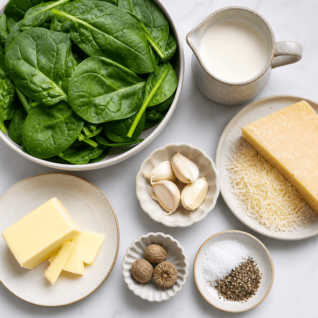 creamed spinach ingredients