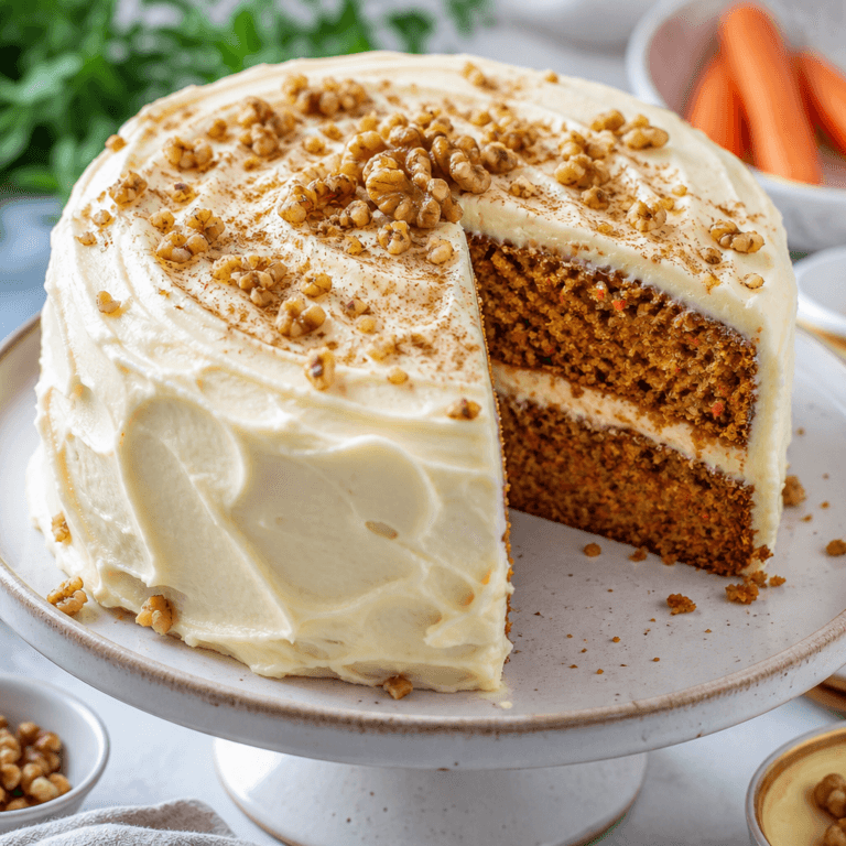 Carrot Cake with Cream Cheese Frosting (Moist & Easy)