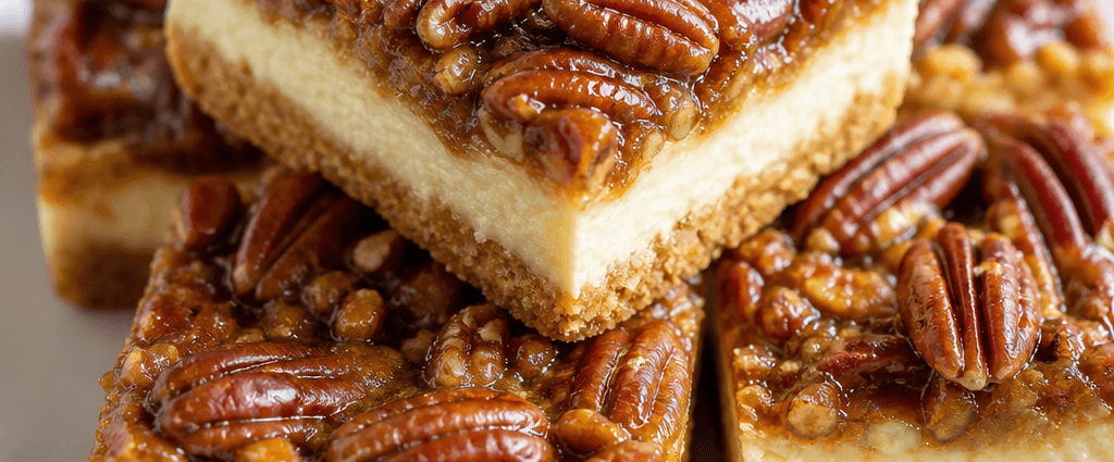 Decadent Pecan Pie Cheesecake Bars