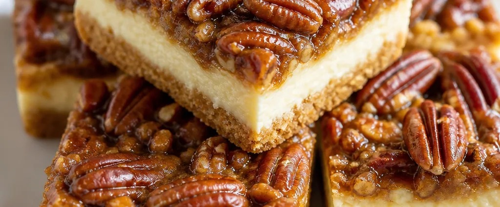 Decadent Pecan Pie Cheesecake Bars