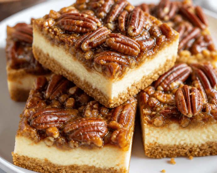 Decadent Pecan Pie Cheesecake Bars