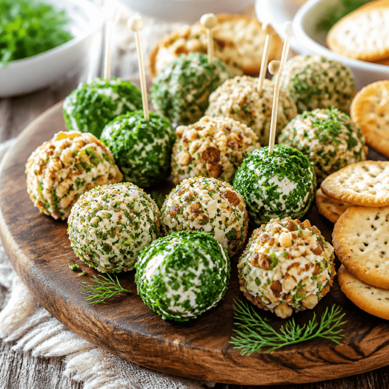 Mini Cheese Balls with Herbs and Nuts (Easy Appetizer)