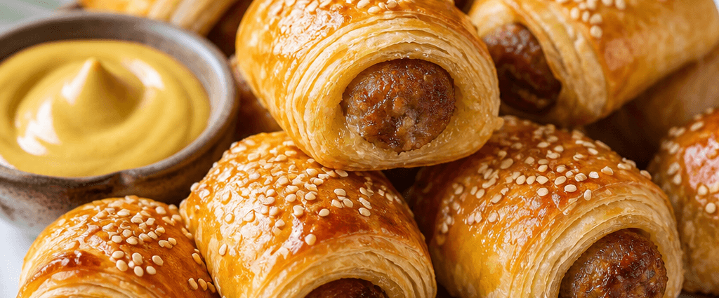Mini Sausage Rolls with a Dijon Mustard Twist