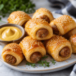 Mini Sausage Rolls with a Dijon Mustard Twist