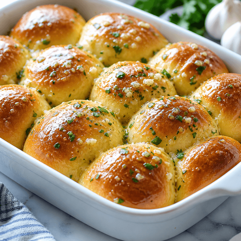 Garlic Butter Dinner Rolls (Soft & Fluffy Homemade)