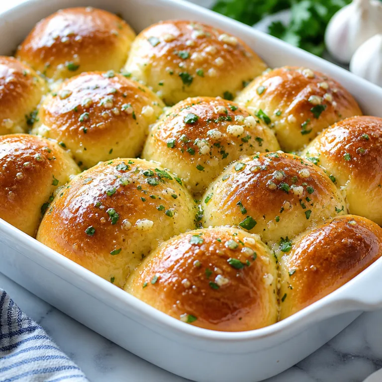 Garlic Butter Dinner Rolls (Soft & Fluffy Homemade)